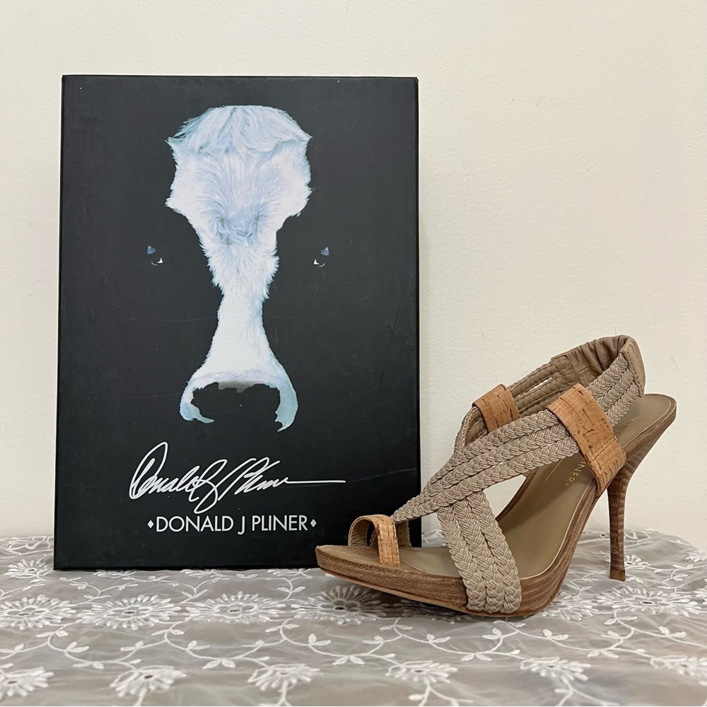 Donald J. Pliner Braided Natural Heels Chic